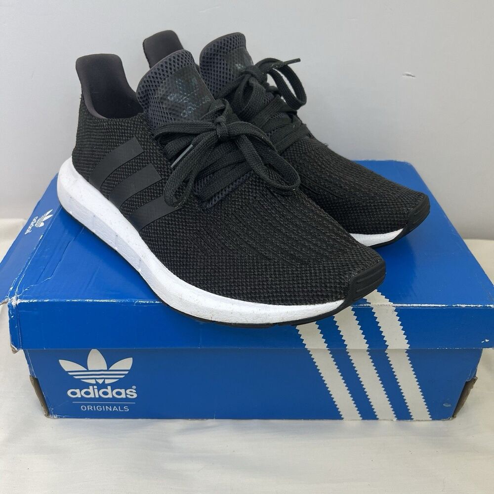 Adidas Men's Black and White Athletic Shoes